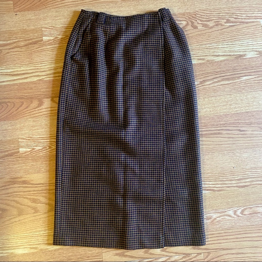 VTG Houndstooth Secretary Skirt